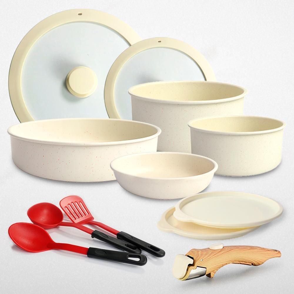 Jogo de Panelas Ceramic Master Indução Alumínio Antiaderente 8 Peças Cabo Destacável Smartclick Duna KPEX-04 Extream