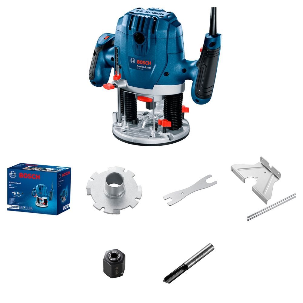 Tupia de Coluna GOF 130 1300W com Sistema de Velocidade Constante e Proteção Contra Sobrecarga 220V Bosch 43CM