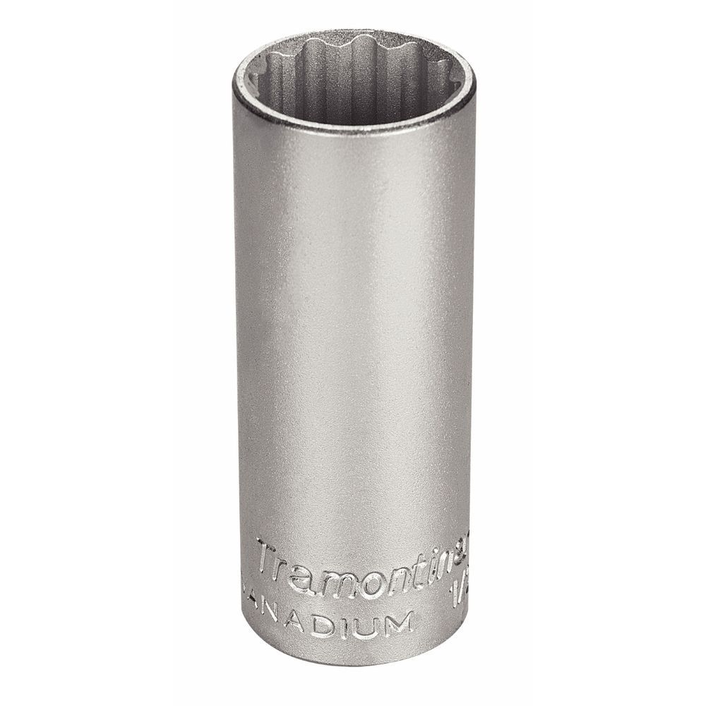 Soquete Estriado Longo 32mm 1-2'' Aço com Sistema Hyper Drive Tramontina Pro em Aço Cromo Vanádio 32MM