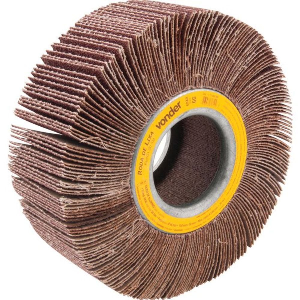 Roda de Lixa G60 para Lixamento Eficiente com Corte Uniforme Cinza Vonder 15CM 4500 RPM