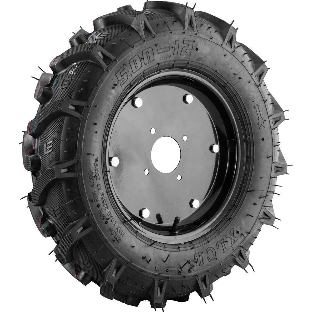 Roda para Microtrator MTV1000 com Suporte Até 230KGf e Câmara de Ar Aço Carbono Vonder