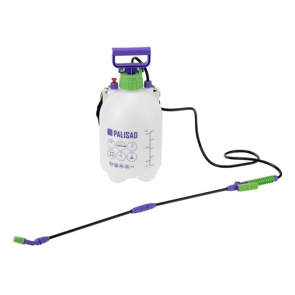 Pulverizador Manual 647408 para Jardim com Bomba e Mangueira 1.88M Preto Palisad 19CM 5L Bivolt