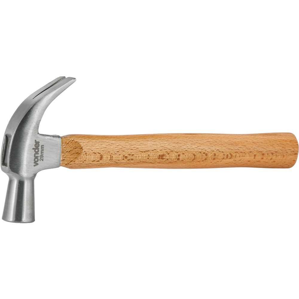 Martelo Unha 29mm Cabeça Polida com Cabo de Madeira Prata Nove54 138CM 0,83KG