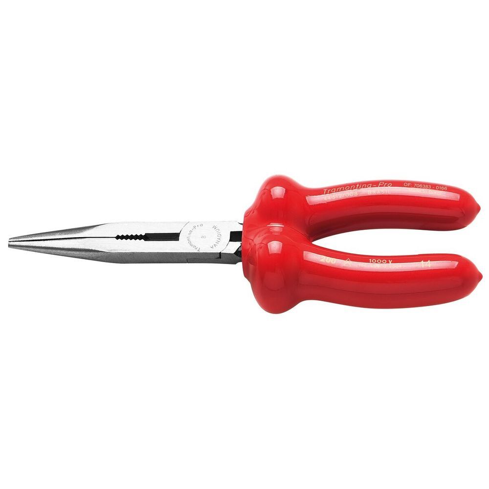 Alicate Meia Cana Isolado 8'' Tramontina PRO com Isolamento 1000V CA e Dupla Camada de Isolamento Amarelo 5CM