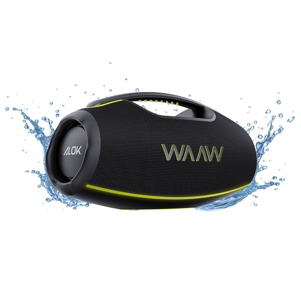 Caixa de Som WAAW HYPERBOOM 1000 180W Estéreo Bluetooth 5.4 Preto 26CM 7800MAH