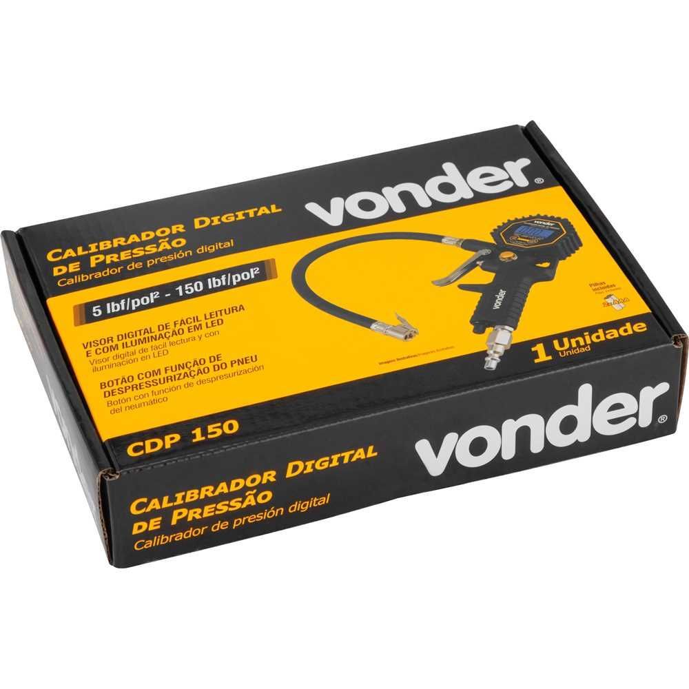 Calibrador de Pressão Digital CDP 150 com Visor LED e Mangueira 365 mm Vonder 365MM