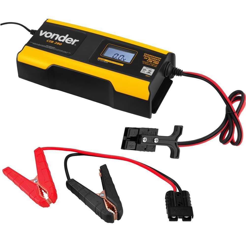 Carregador de Bateria Inteligente CIB 280 Compatível com Veículos e Equipamentos 12V 45Ah a 300Ah com Tecnologia