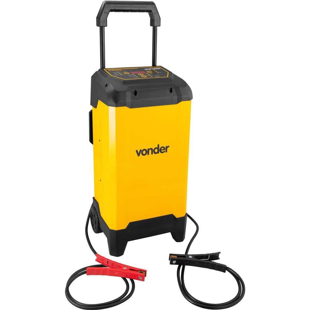 Carregador de Bateria CIB1100 com Carregamento Inteligente 12V-24V e Proteção Completa Cinza Vonder 300CM