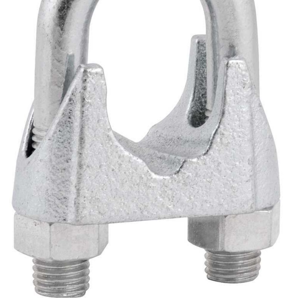 Clips para Cabo de Aço 1.1-8 Fixação Segura Galvanizado Inox Vonder 10 Unidades
