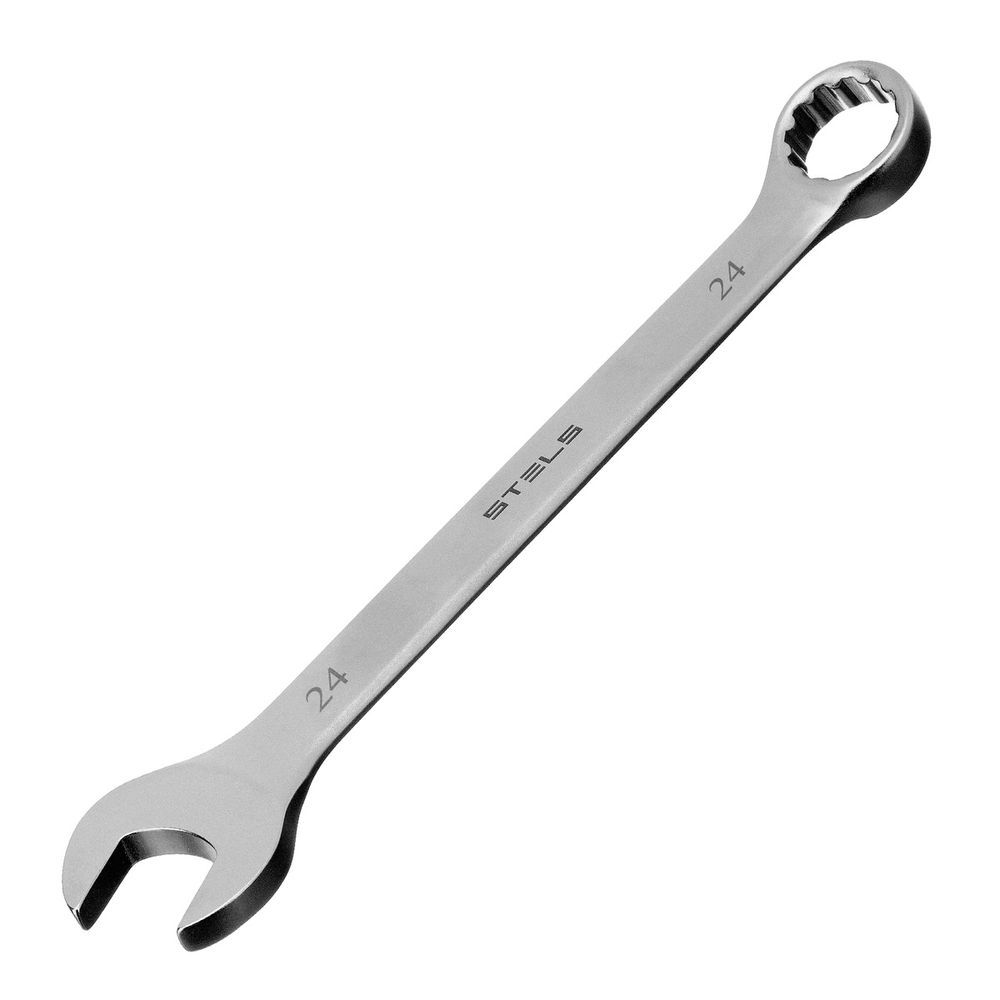 Chave Combinada 1461955 12 Lados Rotação 30 graus  Aço Cromo-Vanádio Prata Stels 30CM