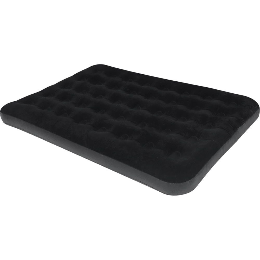Colchão Inflável Deluxe Comfort com Superfície Aveludada e Compacto Preto Belfix 150CM 300KG