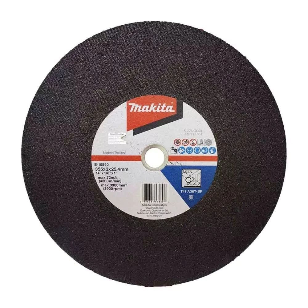 Disco de Corte Abrasivo E-10540 para Metais e Inox com Grão A36T Makita 36CM 25 Unidades