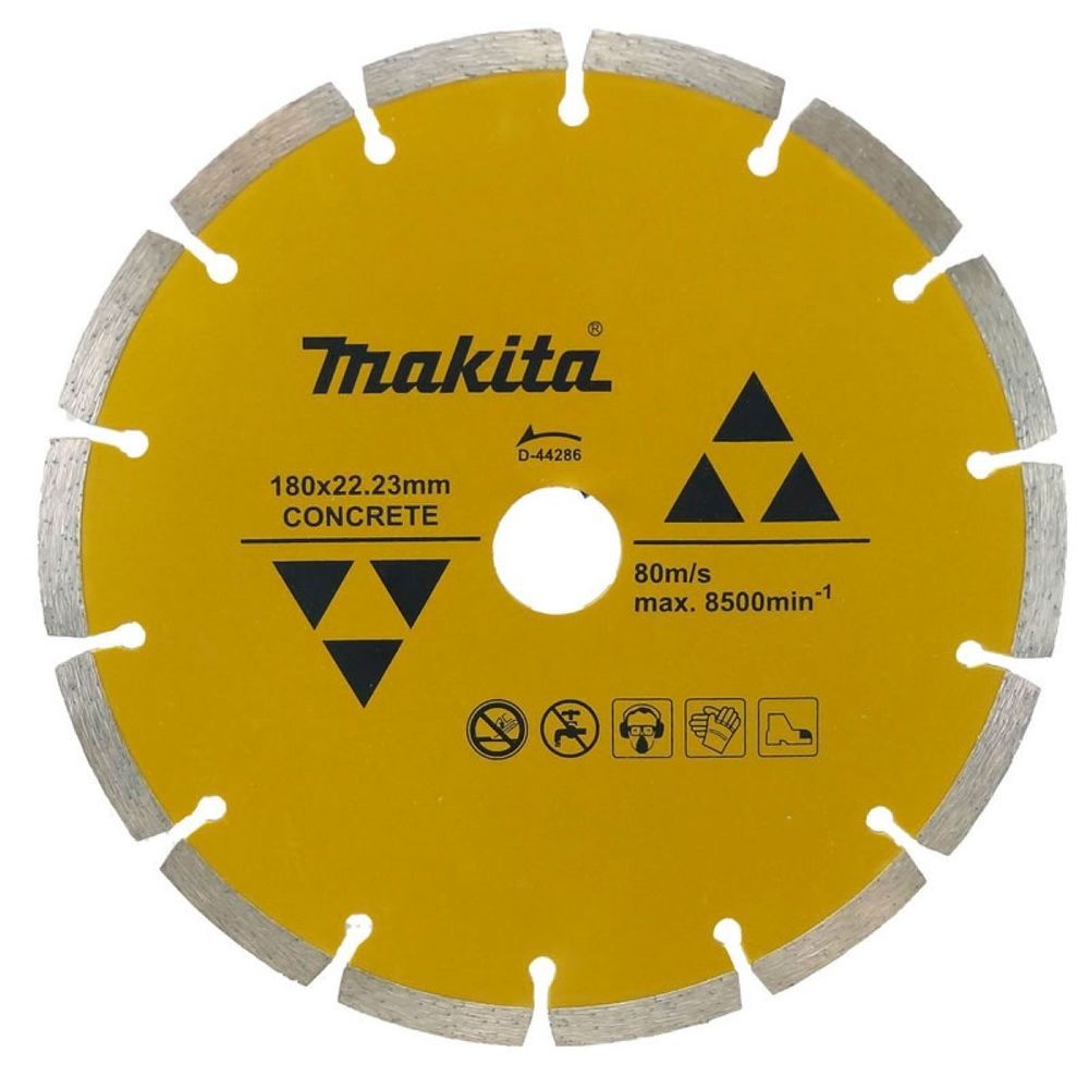 Disco Diamantado Segmentado D-44286 Corte em Concreto e Alvenaria com Dissipação de Calor Laranja Makita 18CM