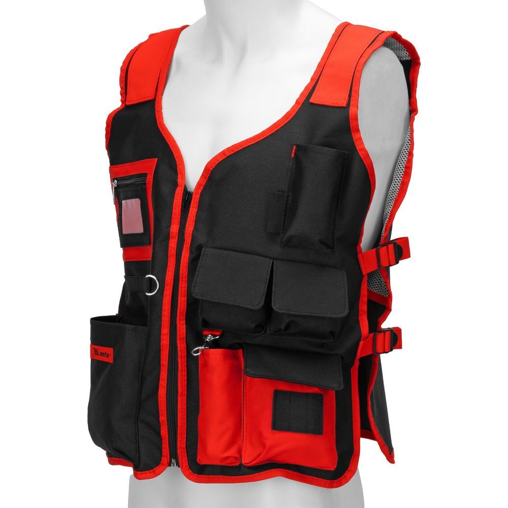 Colete para Ferramentas 902469 com 8 Bolsos Poliéster Preto MTX 600MM 5KG