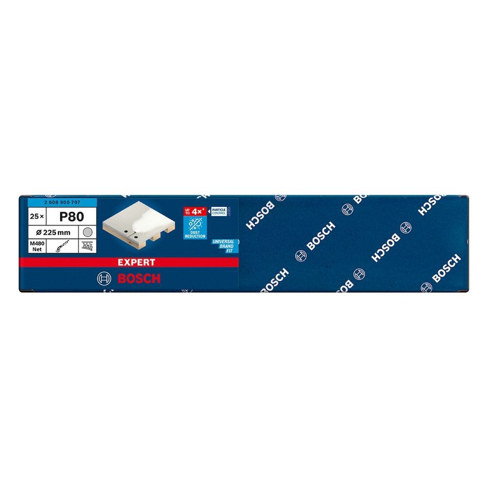 Disco de Lixa M480 com Tecnologia Particle Control para Lixadeiras Velcro Cinza Bosch 25CM 25 Peças