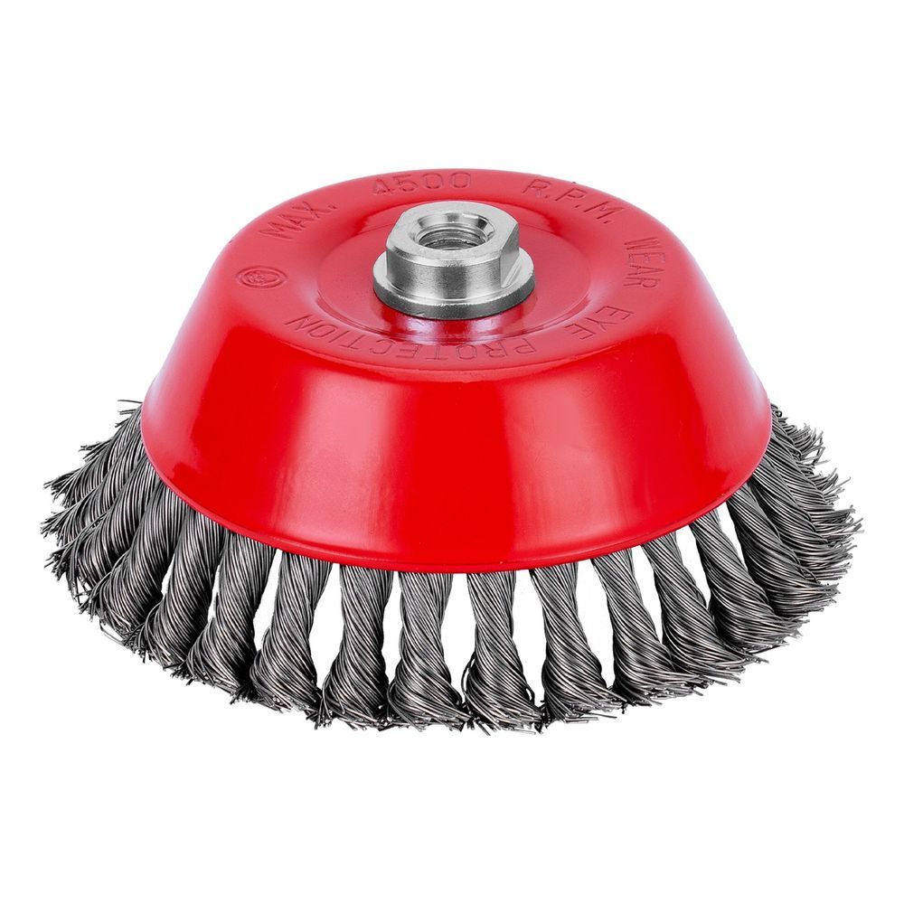 Escova de Aço 746299 Tipo Copo com Cerdas Torcidas 0.5mm Cinza MTX 150MM 4500 RPM