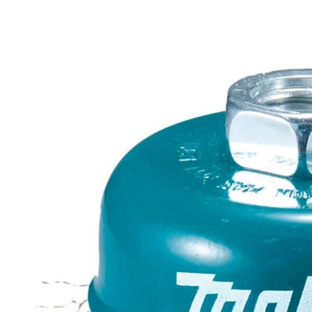 Escova de Aco Copo 60MM M14 Ondulado Latonado para Remocao de Ferrugem Azul Makita Bivolt 60MM