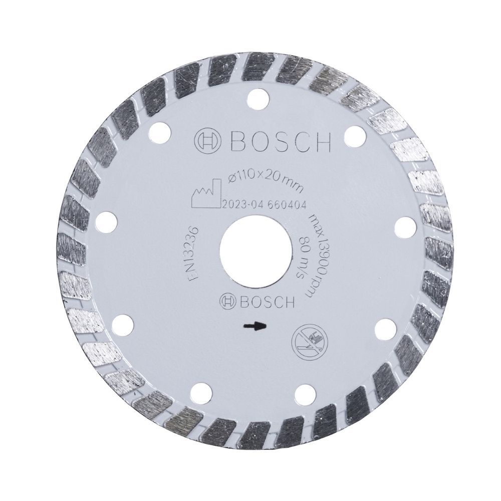Disco Diamantado Multimaterial Turbo Cortes Precisos Geometria 110X20-16X8MM Bosch