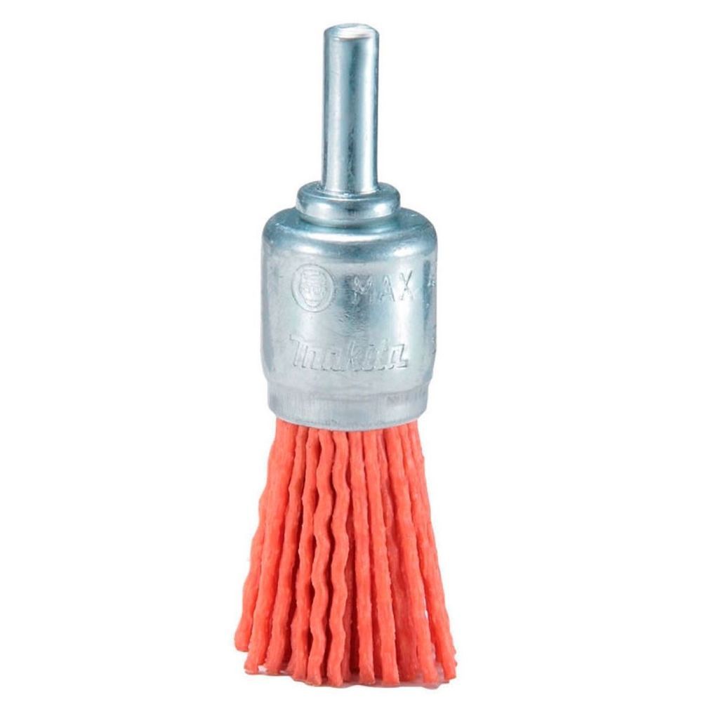 Escova Nylon Pincel Grossa 24 X 6mm para Furadeira com Grão Grosso #80 Laranja Makita 25MM