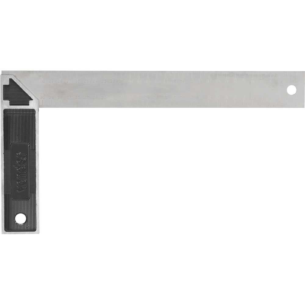 Esquadro EMV 0140 com Precisão em Ângulos 45 graus  e 90 graus  Cabo em Metal Aço Inox Nove54 356MM