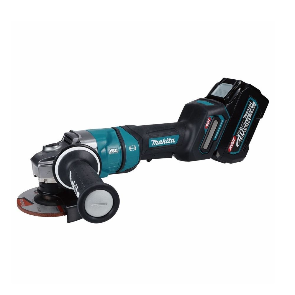 Esmerilhadeira Angular GA050GT101 com Motor Brushless Bivolt Azul Makita 125MM com Bateria 5,0AH