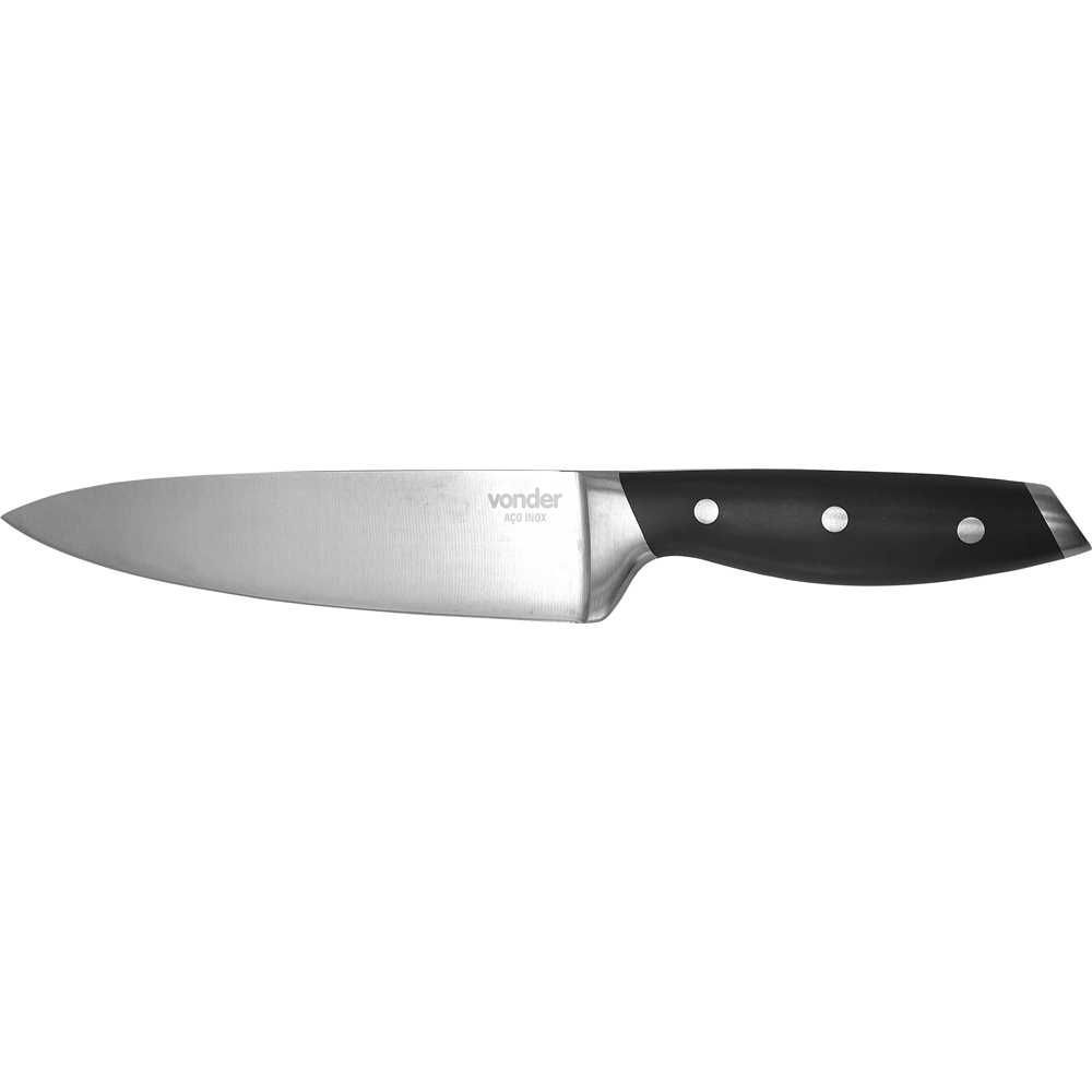 Faca para Churrasco 8'' Aço Inox 420 Corte Preciso com Cabo em ABS Reforçado para Carnes Preto Nove54 340MM 203MM