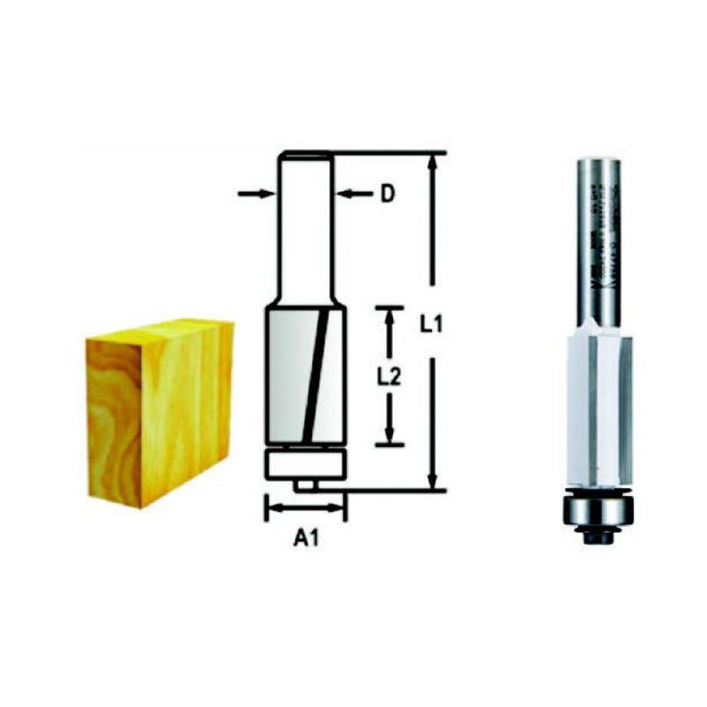 Fresa Tripla D-68046 para Laminar Bordas com Precisão em Metal Duro Makita 12,7CM 8MM X 12,7MM X 68,5MM X 26MM