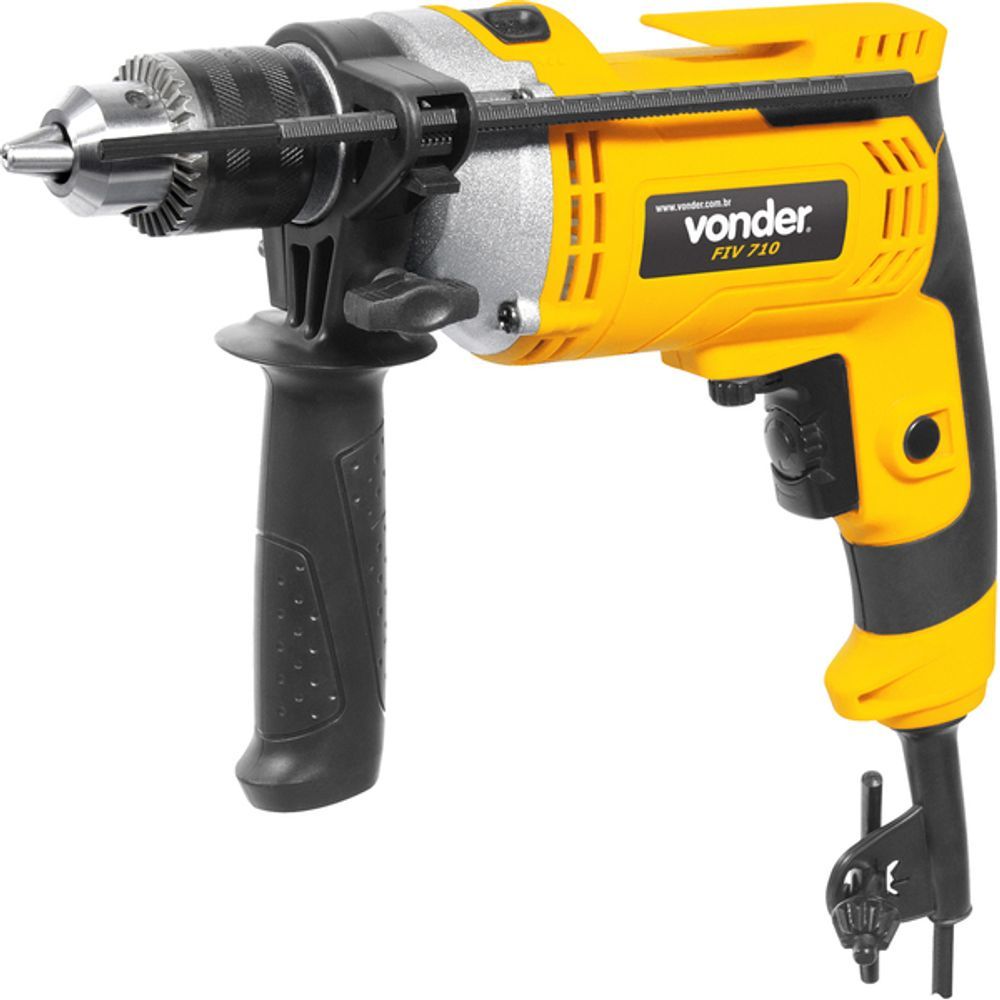 Furadeira de Impacto Vonder Profissional FIV710 com Mandril 13mm 700W Amarelo Bivolt