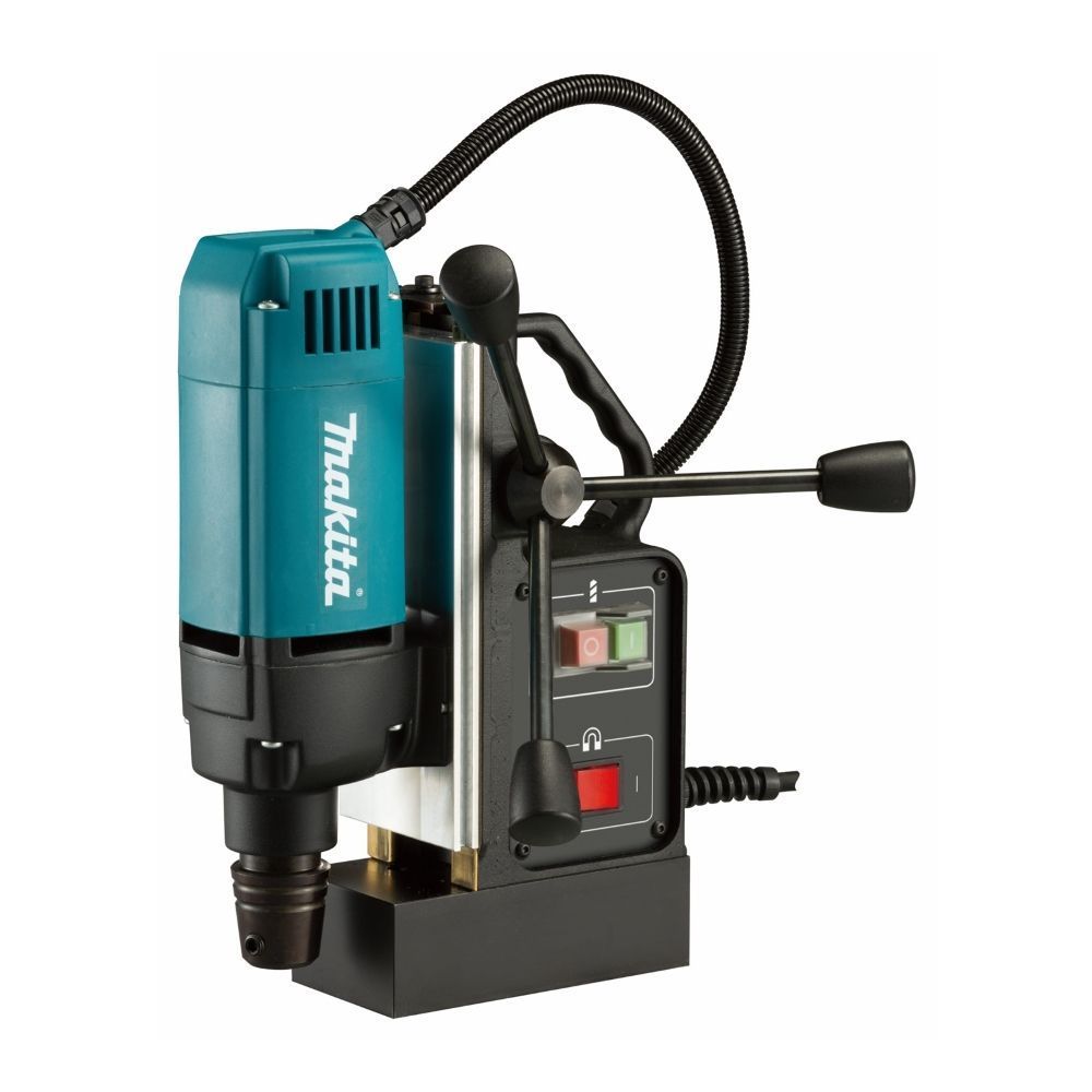 Furadeira com Base Eletromagnética Makita Profissional HB350 Chave Allen e Cinto e Copo e Fluido de Corte e Maleta 1050W
