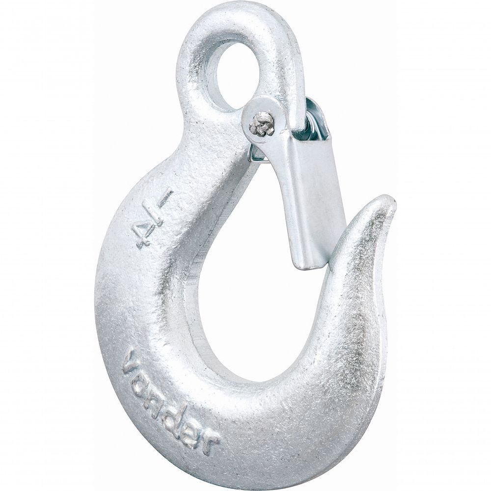 Gancho Olhal Fixo 1-2 3,0T com Trava Leve Galvanizado Prata Vonder 35CM