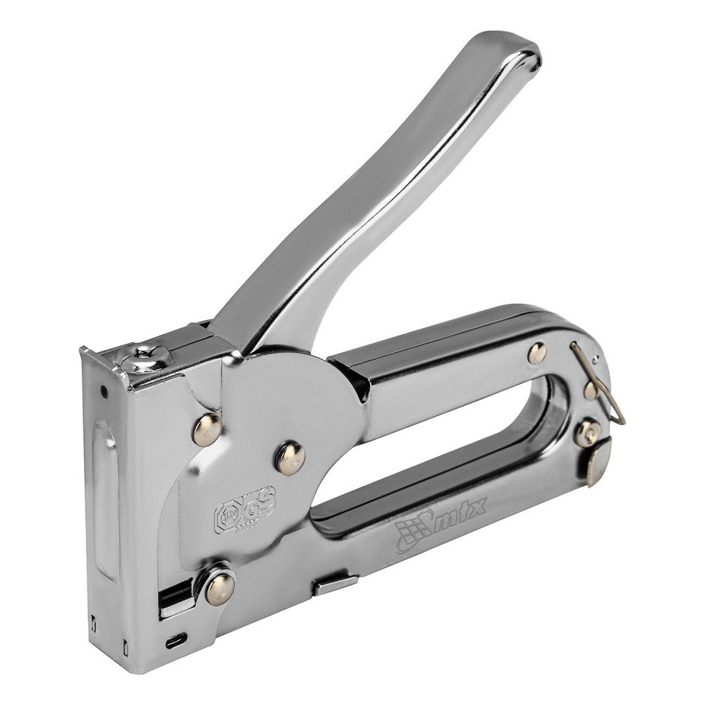 Grampeador Manual MTX 409039 Fixação Forte e Segura com Alça de Segurança Cromado MTX 16CM
