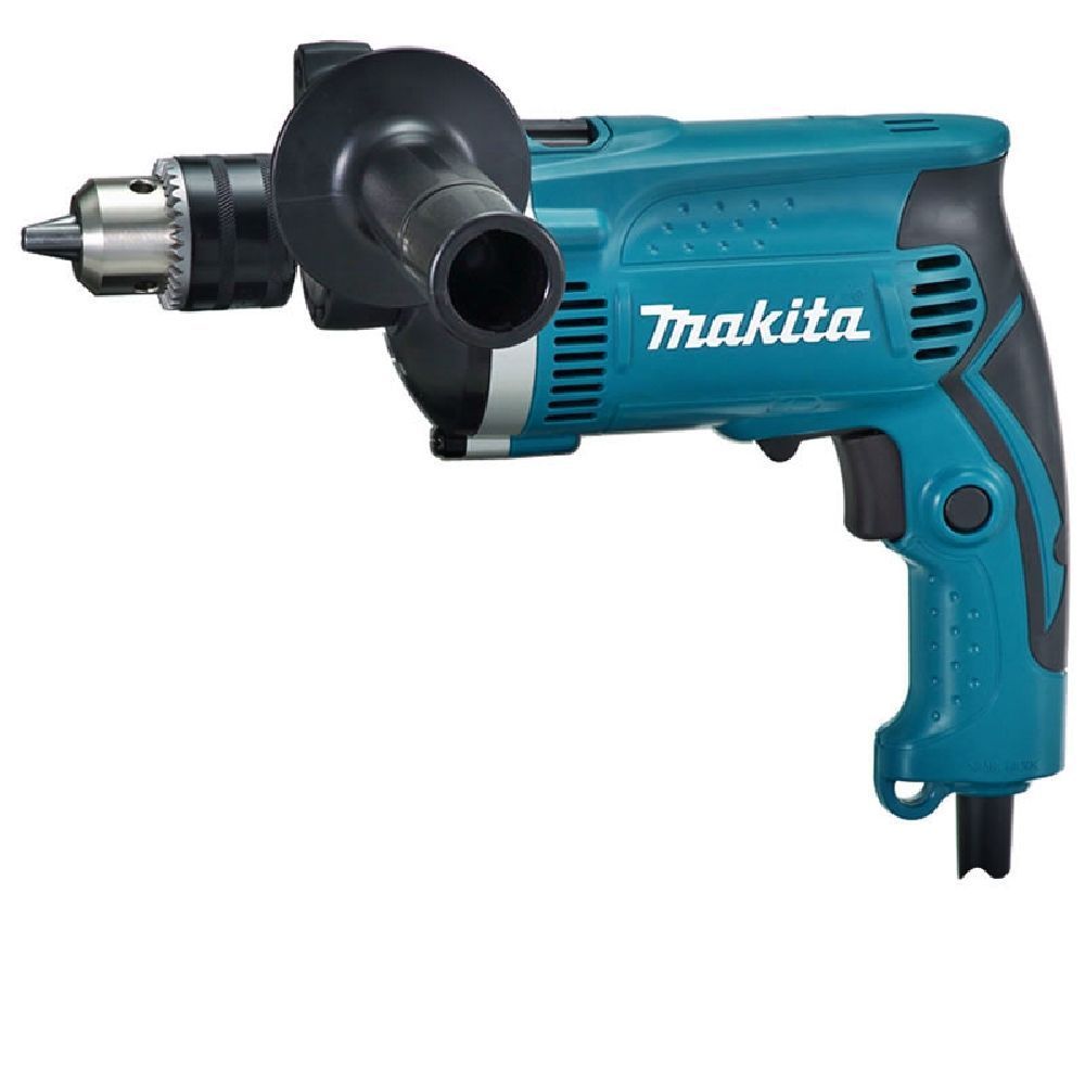 Furadeira de Impacto Makita Profissional HP1630 Chave do Mandril Punho Lateral Suporte 710W Amarelo 220V