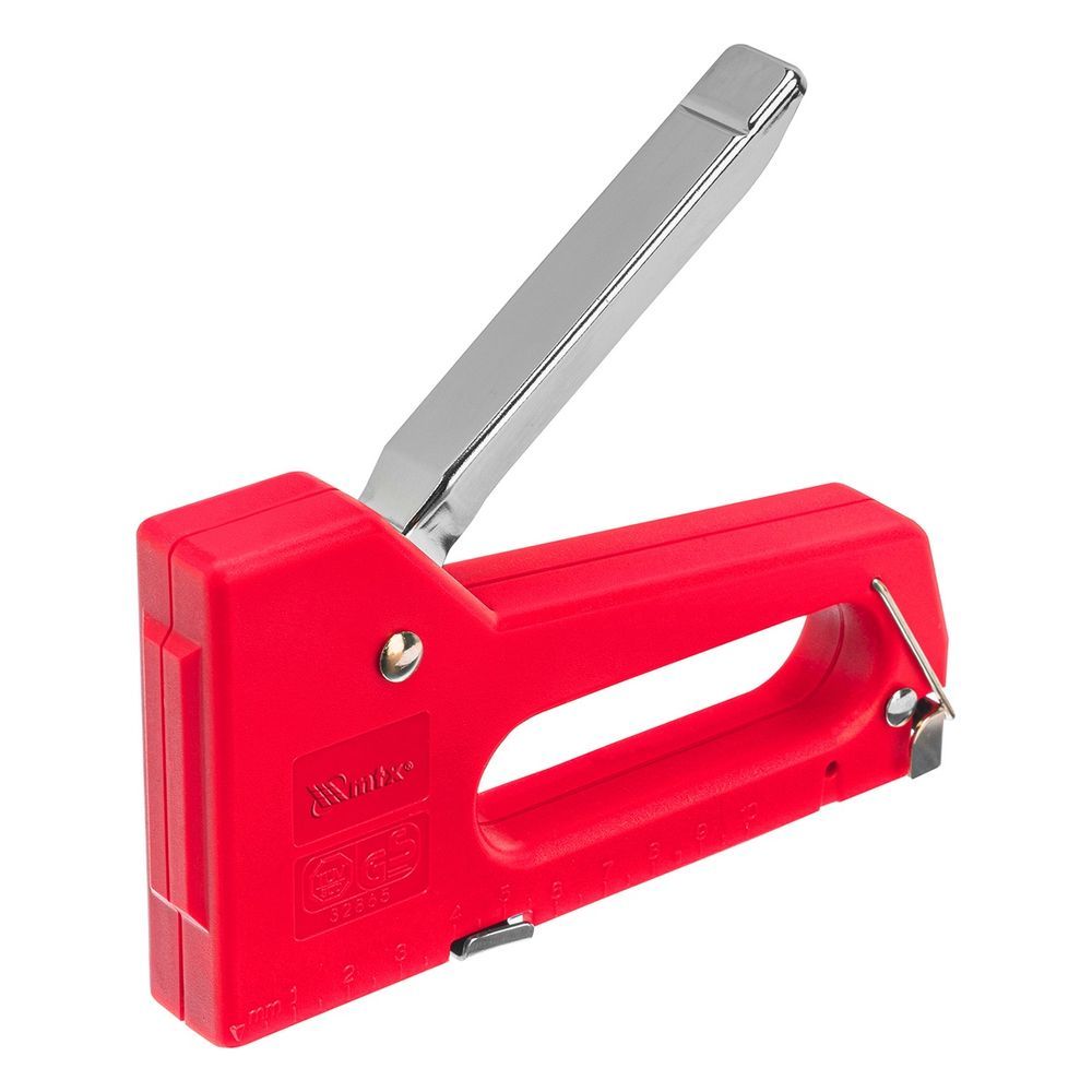 Grampeador Manual 409079 Plástico ABS Fixação Rápida e Segura com Fixador de Grampo Integrado MTX 4-8MM