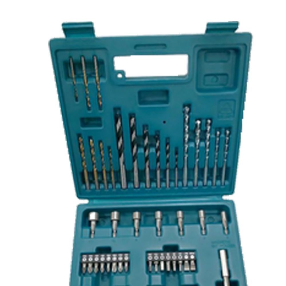 Kit de Acessórios Makita E-11829 com 60 Peças para Brocas e Bits em Madeira Metal e Concreto Bivolt