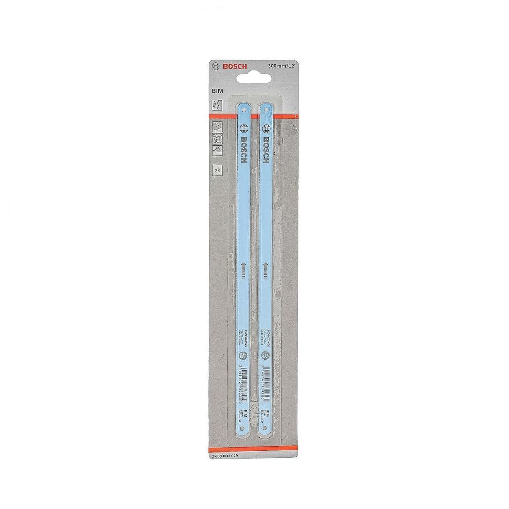 Lâmina de Serra Manual Hacksaw 32 Dentes Cortes Precisos em Materiais Diversos Inox Bosch 300MM 2 PEÇAS