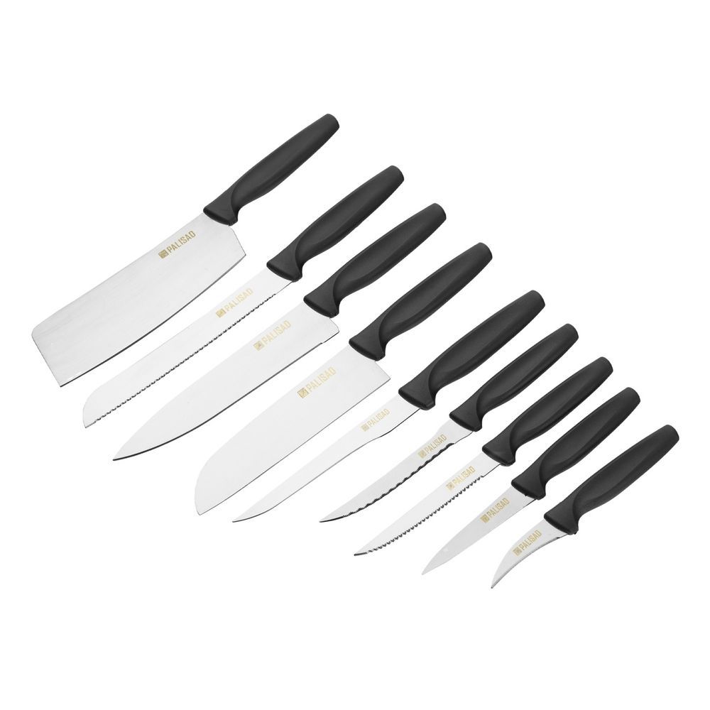 Jogo de Facas 7914455 Uso Doméstico Aço Inoxidável 9 Peças para Cozinha com Acessórios Palisad 2KG