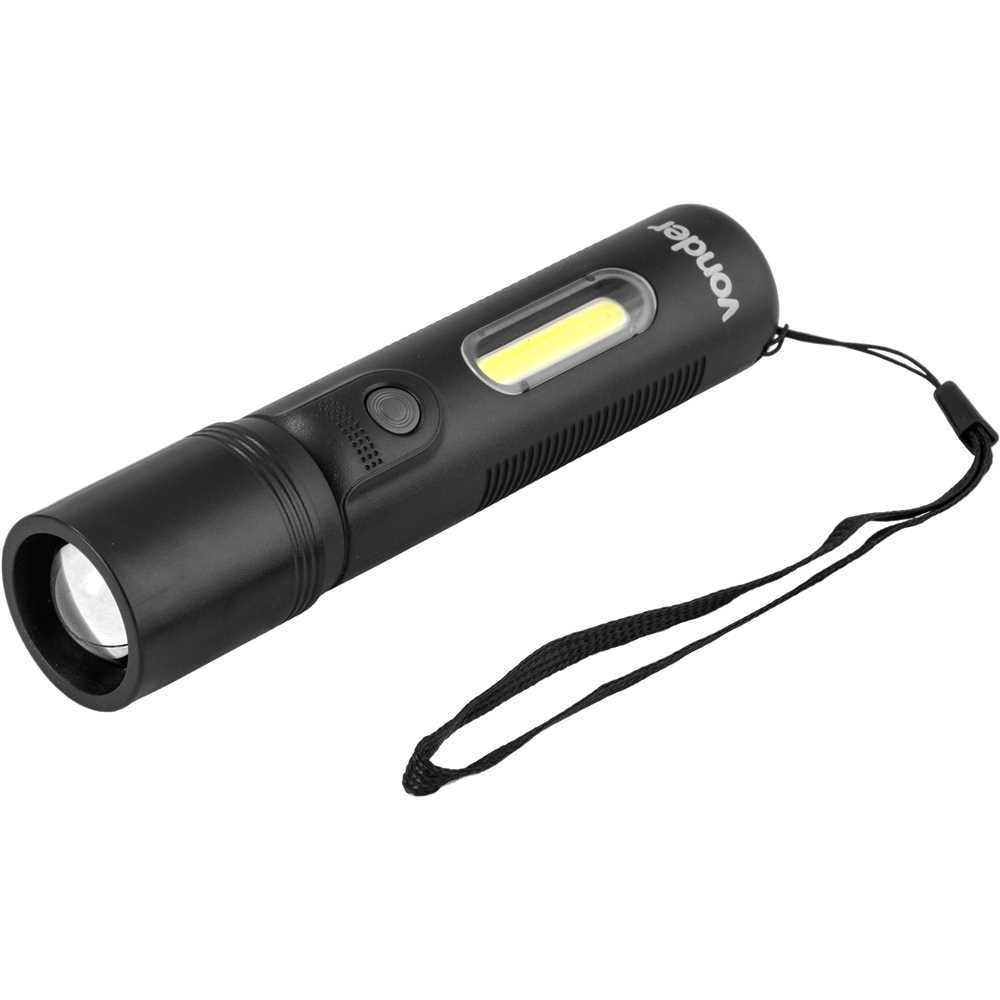 Lanterna Recarregável LMV 475 com Ajuste de Foco e 3 Modos de Luz Preto Nove54 21.5MM