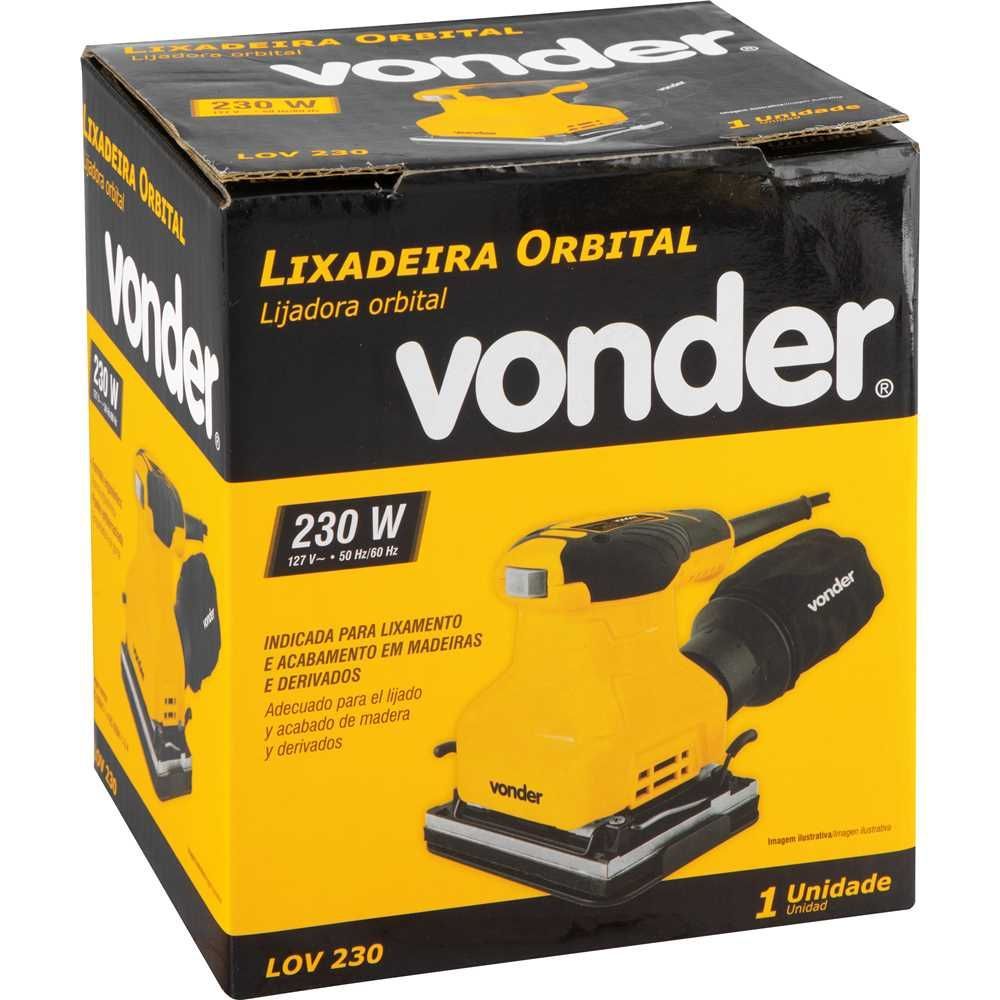 Lixadeira Orbital LOV 230 com Coleta de Pó 230W 15000OPM Cinza Nove54 10CM
