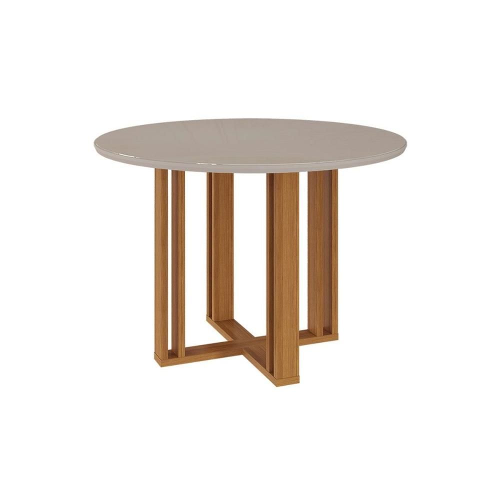 Mesa Multiuso Flora sem Porta sem Prateleira em MDF 109cm Cinamomo e Off White Cimol Móveis