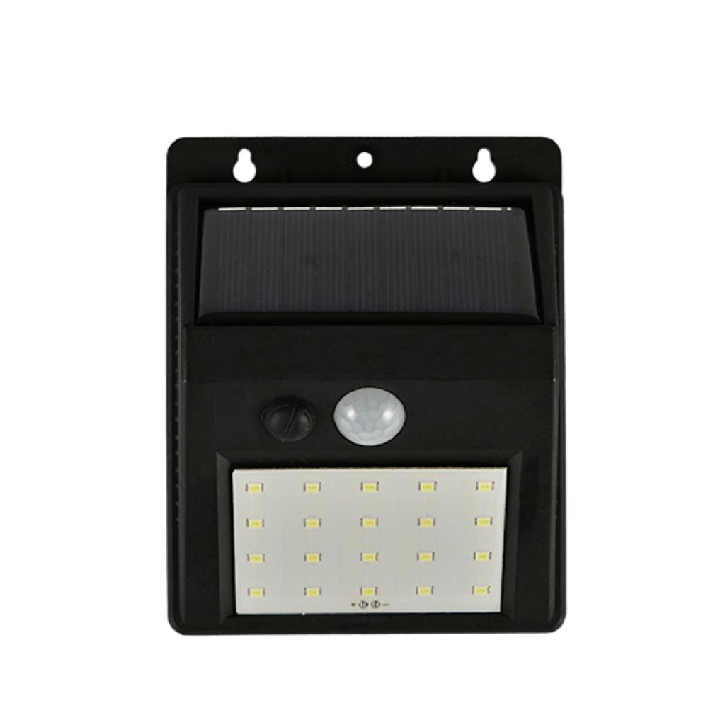 Arandela Led Solar Sunshine AS1 com Sensor de Presença IP44 Preto Taschibra 5CM 2W 6500K 120LM
