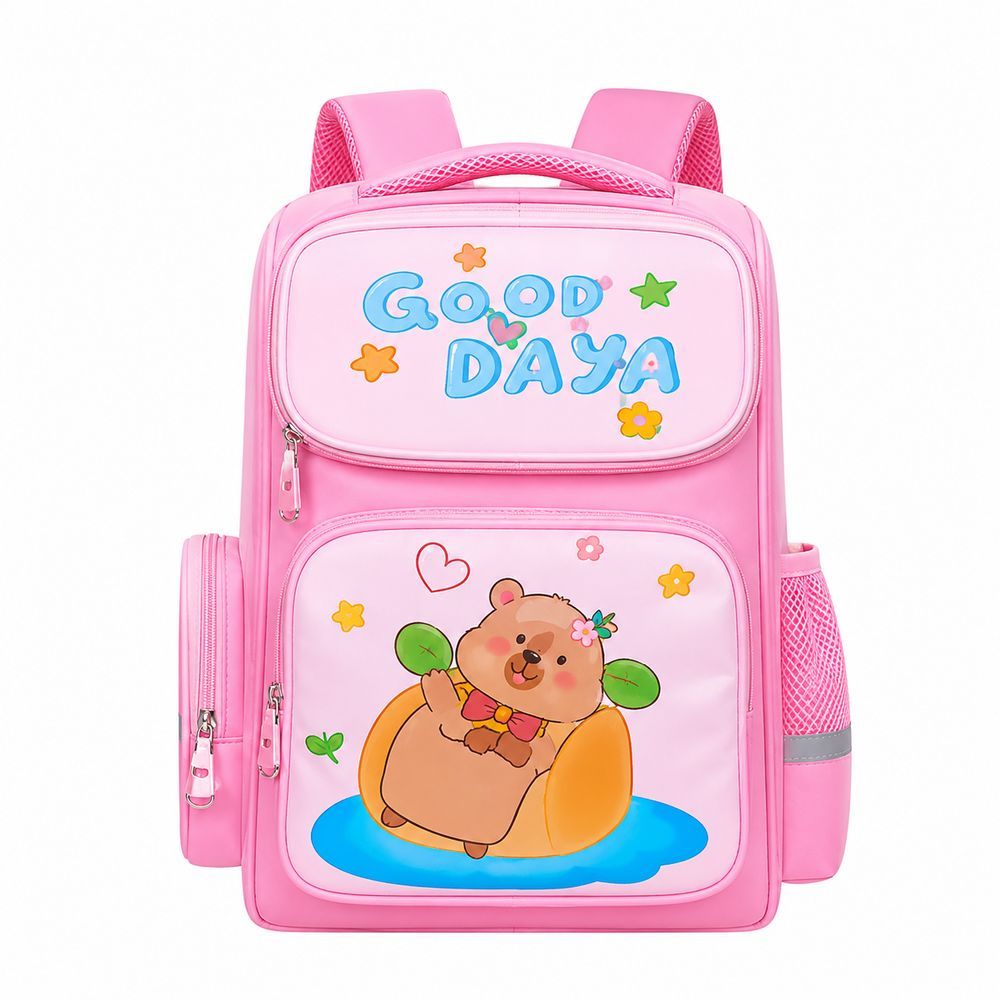 Mochila Capivara Mochila Infantil Capivara Rosa Poliéster 31CM 25CM 18CM Rosa Infantil 25CM Único