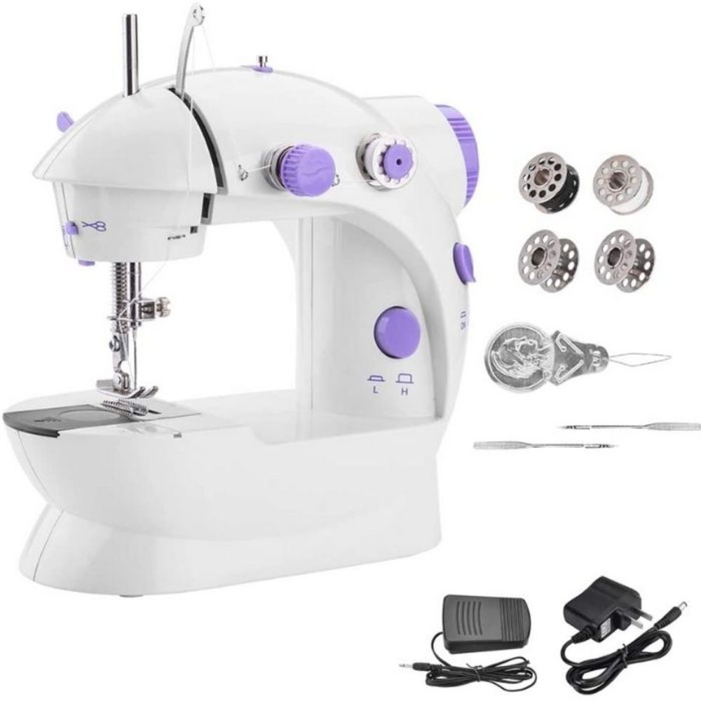 Máquina de Costura Yeet Portátil Mecânica 1 Ponto 1 Função Branco Bivolt 20CM
