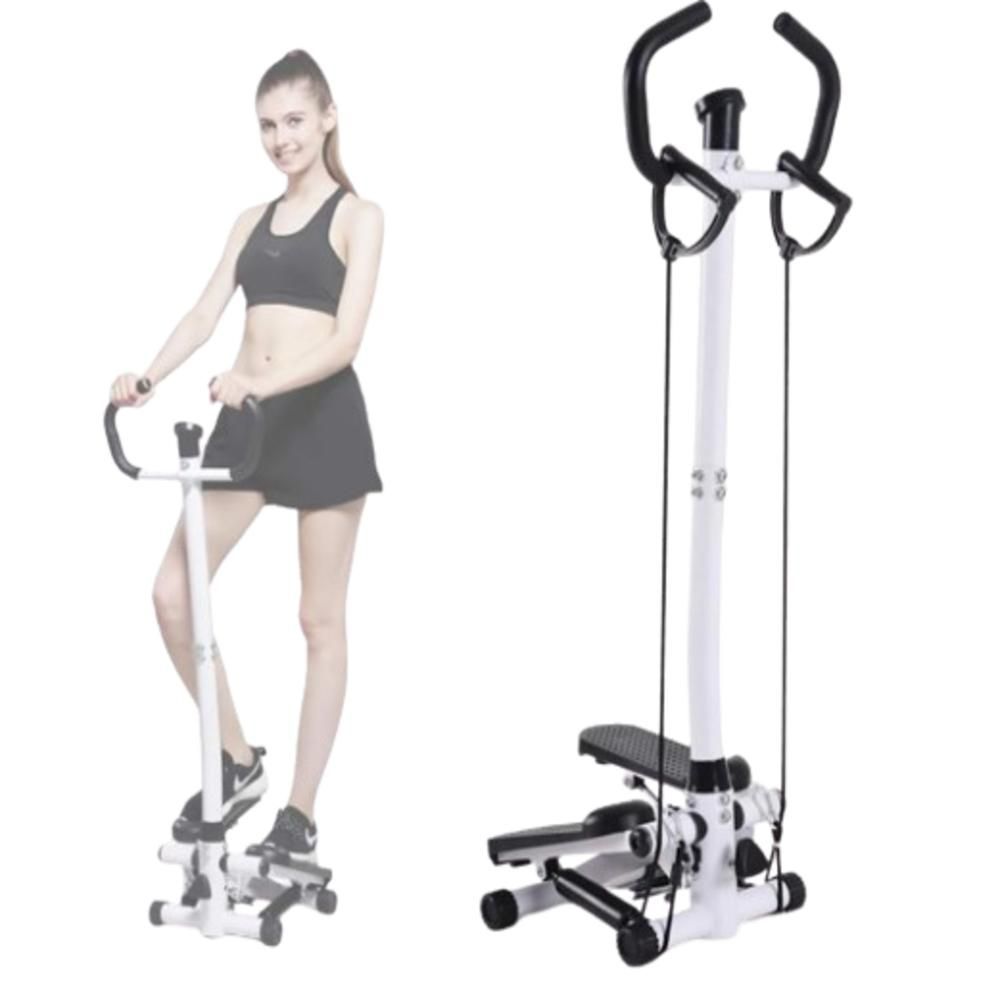 Aparelho de Exercícios Aeróbicos Mini Stepper com Resistência Ajustável e Display Digital Preto Yeet 32CM