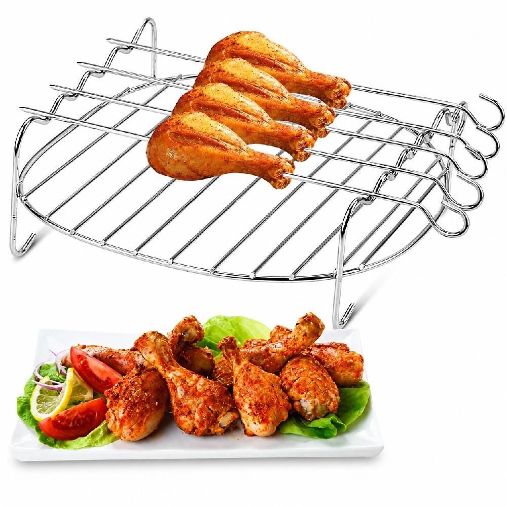 Grelha para Air Fryer Purus Melhora Circulação de Ar Aço Inox Cozimento Uniforme Cozinha Inox Yeet 19CM
