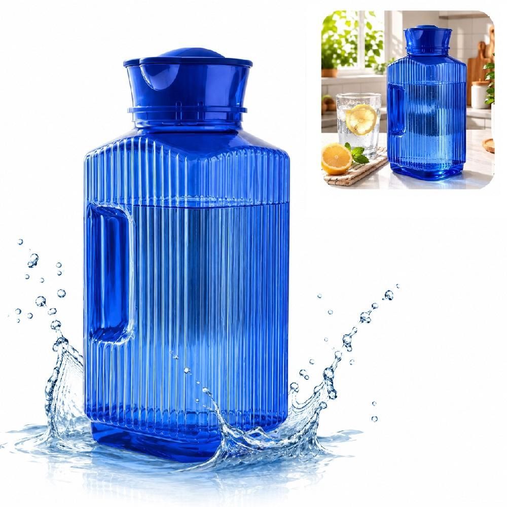 Garrafa Pratik 1,7L com Tampa em Plástico PET BPA Free para Água e Bebidas Transparente Yeet 12CM