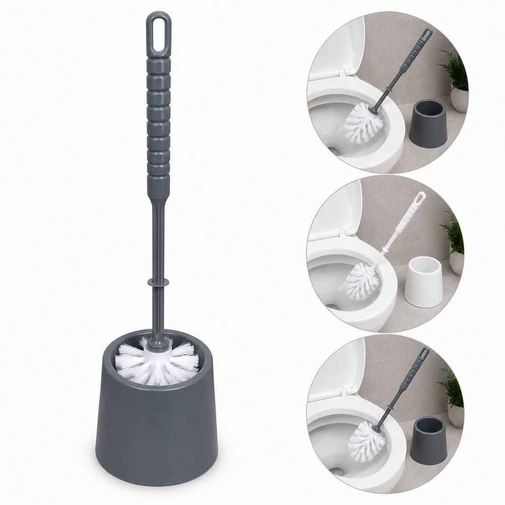 Escova Sanitária com Suporte Clink Limpeza Eficiente de Plástico Cerdas Resistentes para Banheiro Yeet