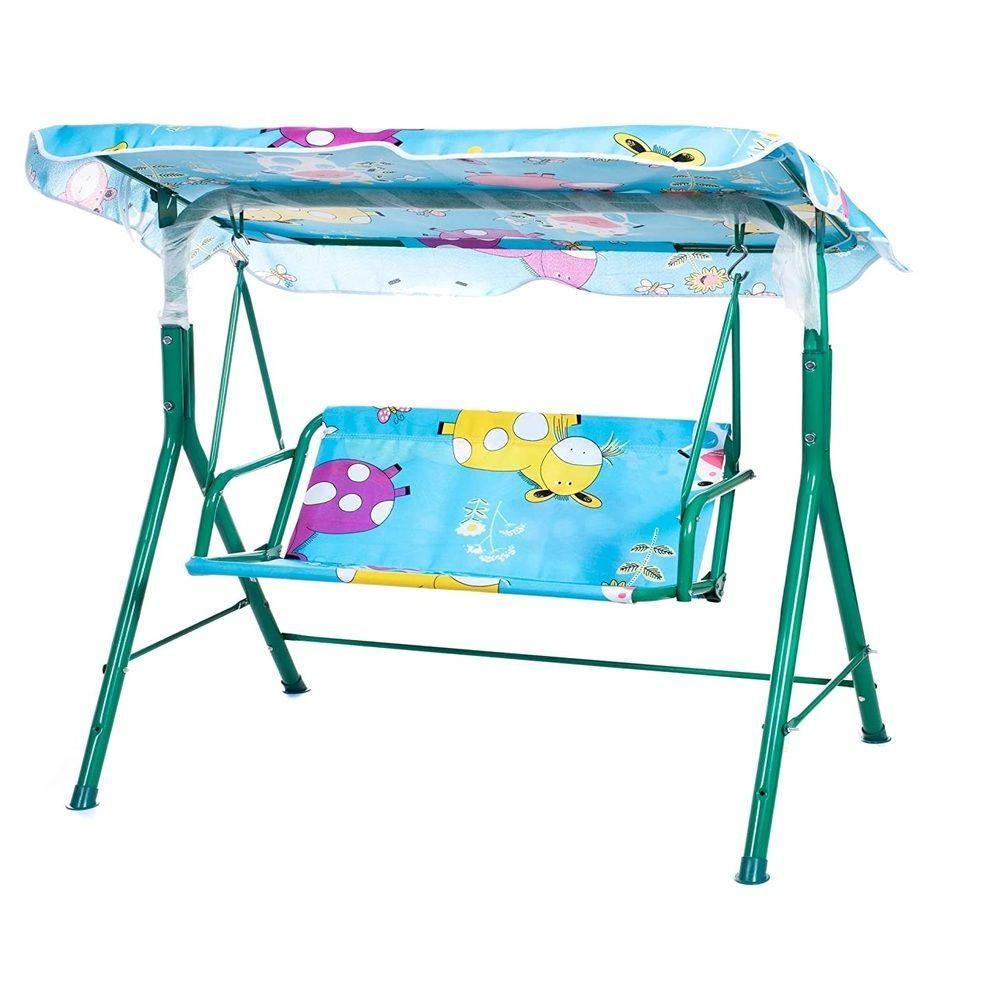 Balanço Infantil com Proteção Solar Uv Estrutura em Aço Pintado com Cobertura UV e Cinto de Segurança 75CM Yeet