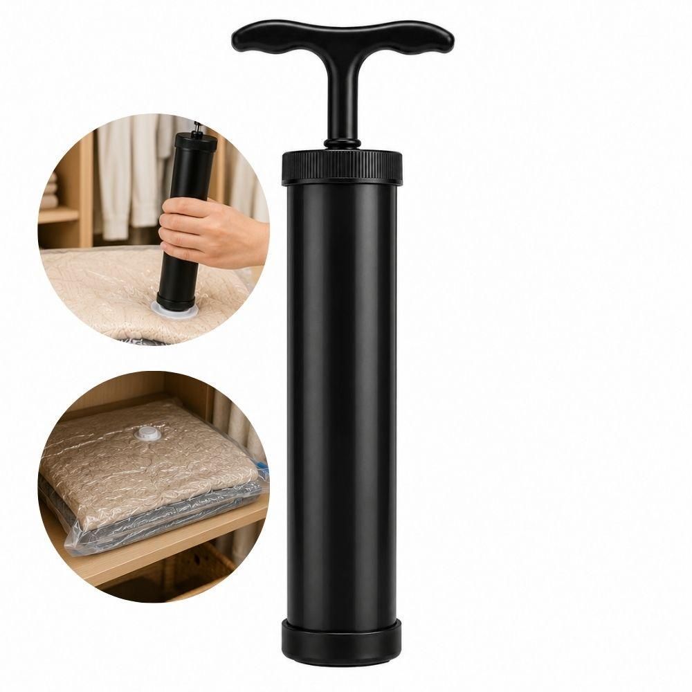 Bomba de Vácuo Manual para Saco Organizador Reduz Volume Roupas Plástico Resistente Uso Doméstico e Viagem Yeet