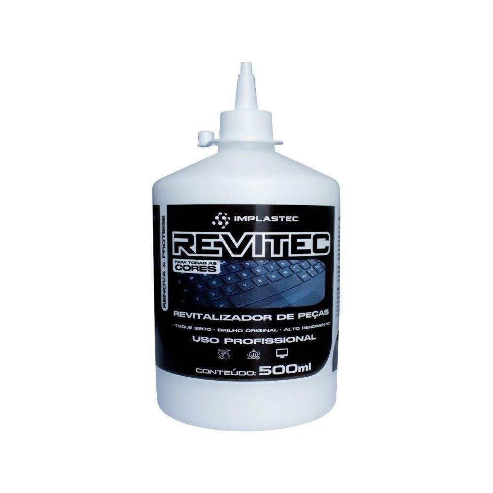 Revitalizador de Peças Plásticas Implastec Revitec para Eletrônicos Gel Transparente 500ML Bivolt