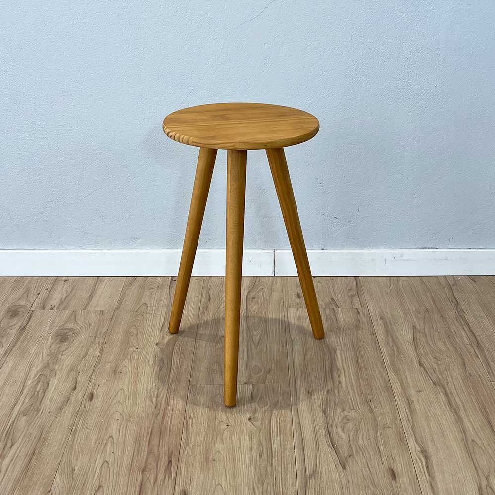 Mesa Lateral Redonda com Pé Palito MDF Madeira 30CM Nozes Artfactory Design 30CM